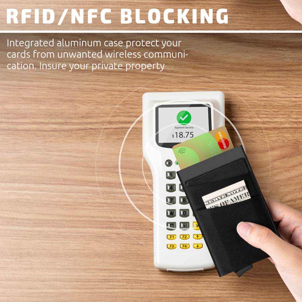 DNAC Smart Wallet Card Holder RFID Dompet Kartu Minimalis- Nickel Grey