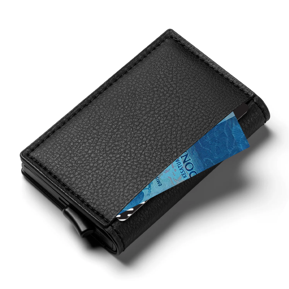 DNAC Slim Wallet Card Holder RFID Dompet Kartu Minimalis - Cross Black