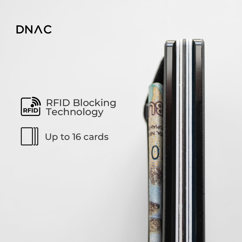 DNAC Metal Wallet Card Holder RFID Dompet Kartu Minimalis Money Clip