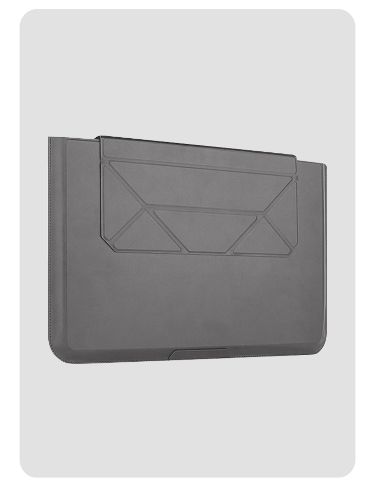 DNAC Carry Sleeve Tas Laptop Case 16 Inch with Magnetic Stand MacBook - Grey