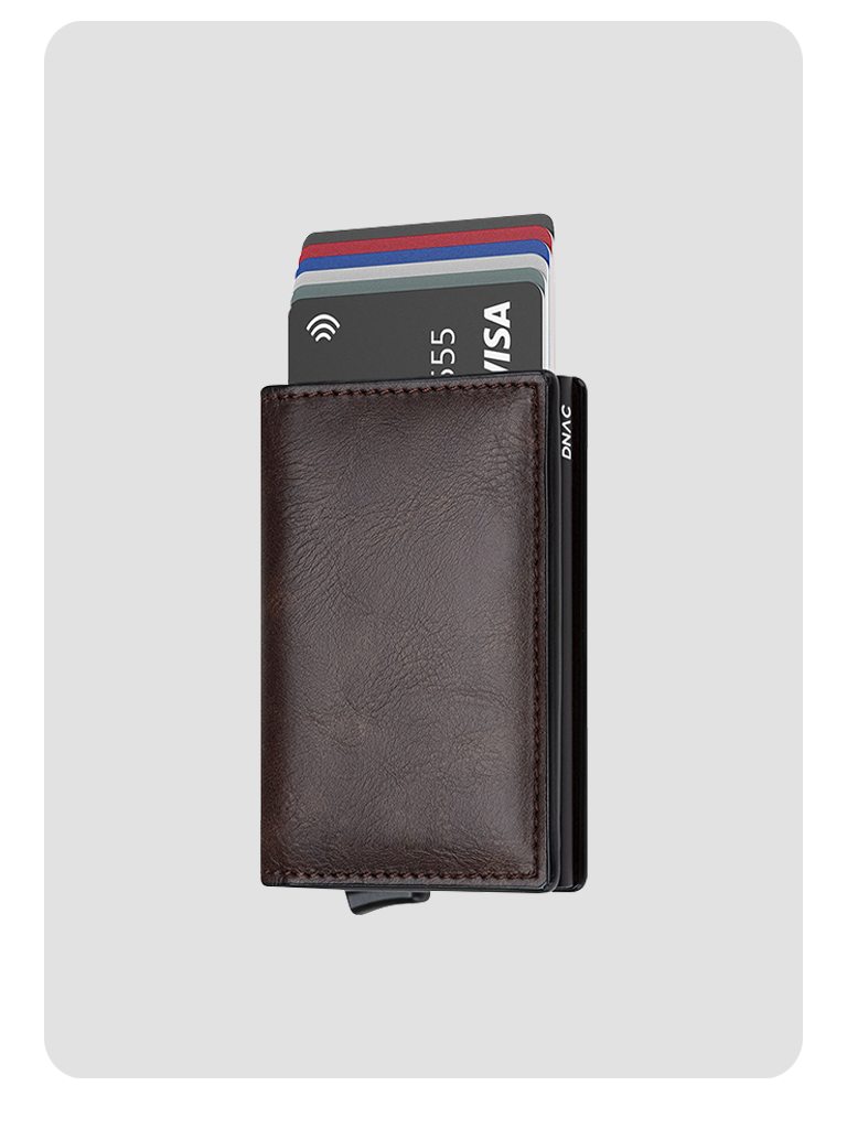 DNAC Slim Wallet Card Holder RFID Dompet Kartu Minimalis - Espresso