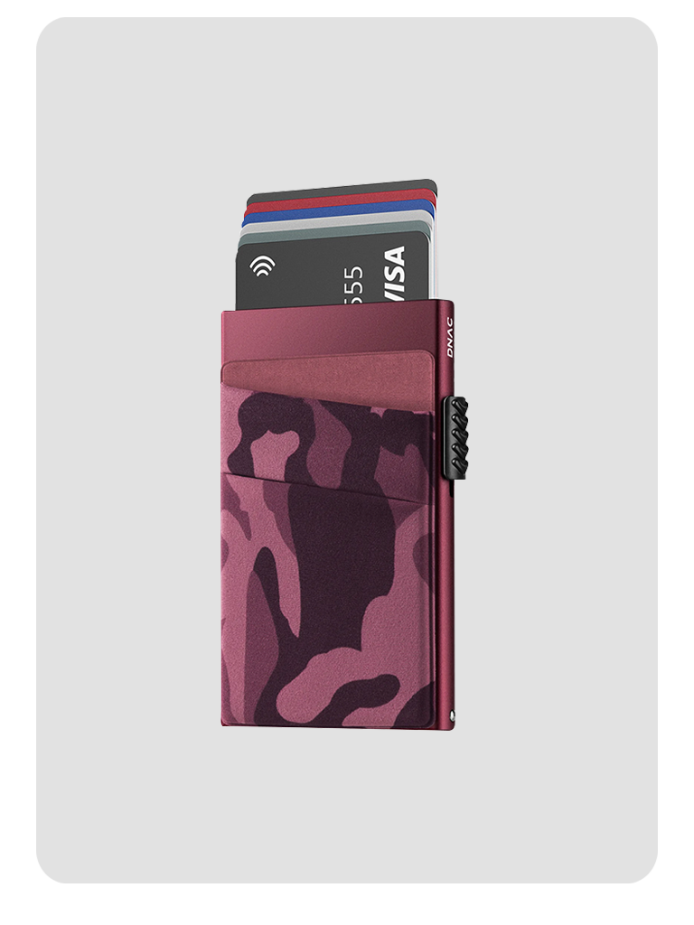 DNAC Smart Wallet Card Holder RFID Dompet Kartu - Camouflage Edition - Camo Red