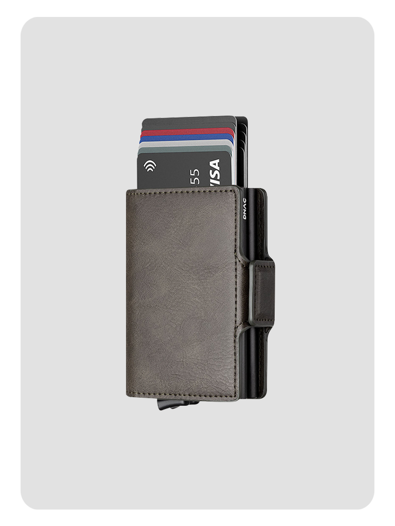 DNAC Twin Wallet Card Holder RFID Dompet Kartu Minimalis - Dark Olive