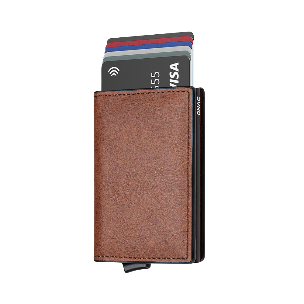 DNAC Slim Wallet Card Holder RFID Dompet Kartu Minimalis - Brown