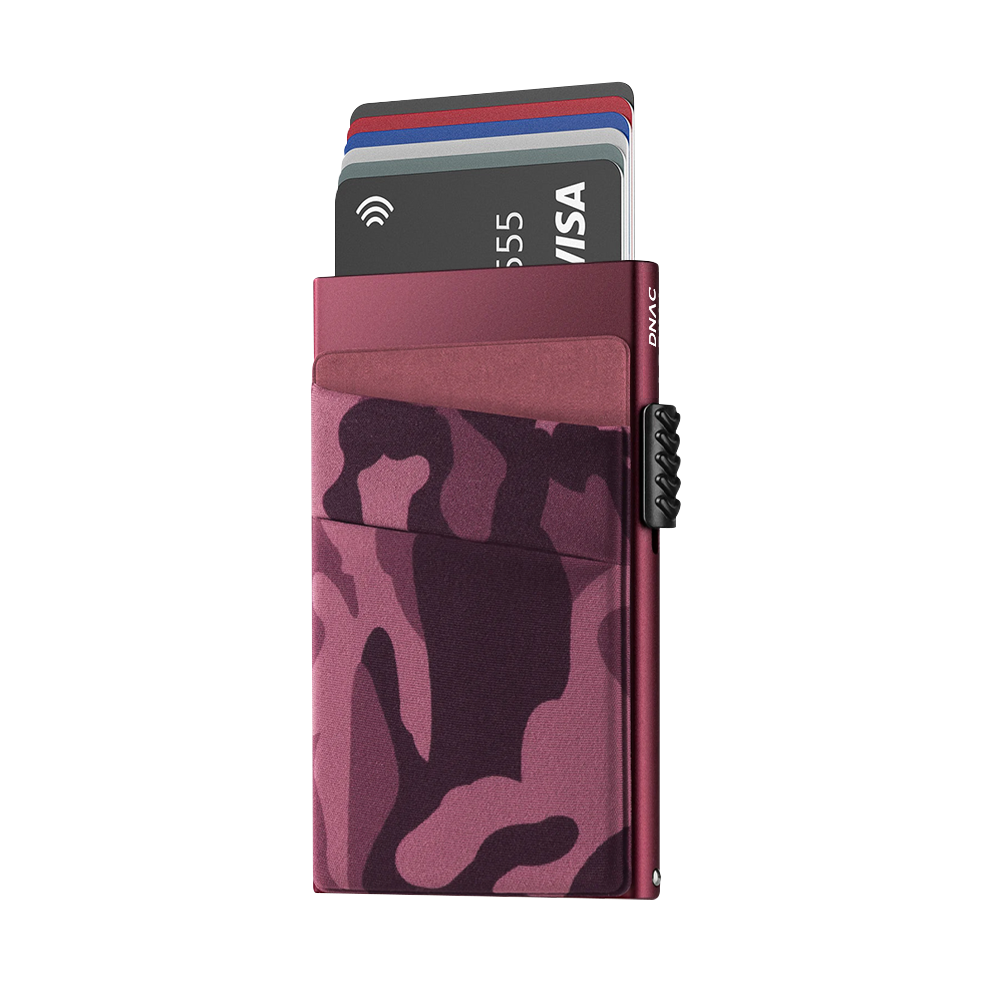 DNAC Smart Wallet Card Holder RFID Dompet Kartu - Camouflage Edition - Camo Red