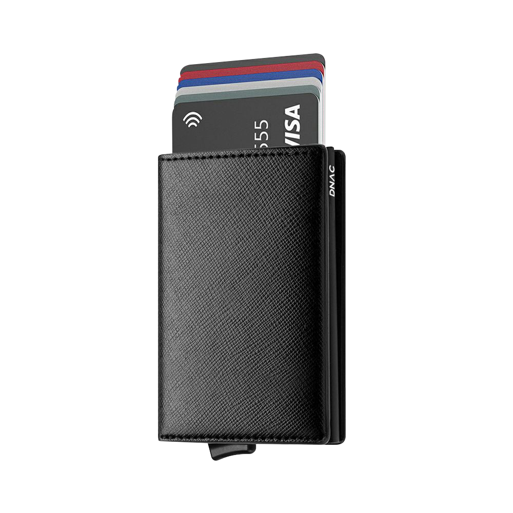 DNAC Slim Wallet Card Holder RFID Dompet Kartu Minimalis - Cross Black