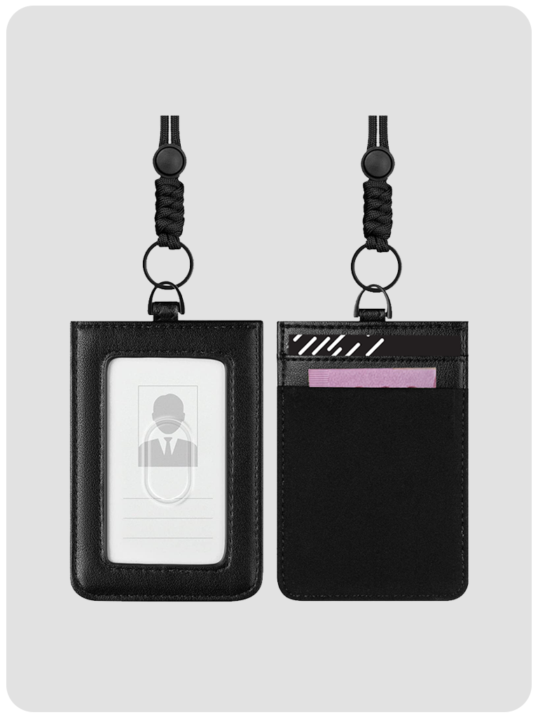 DNAC ID Card Holder with Lanyard Money Pocket