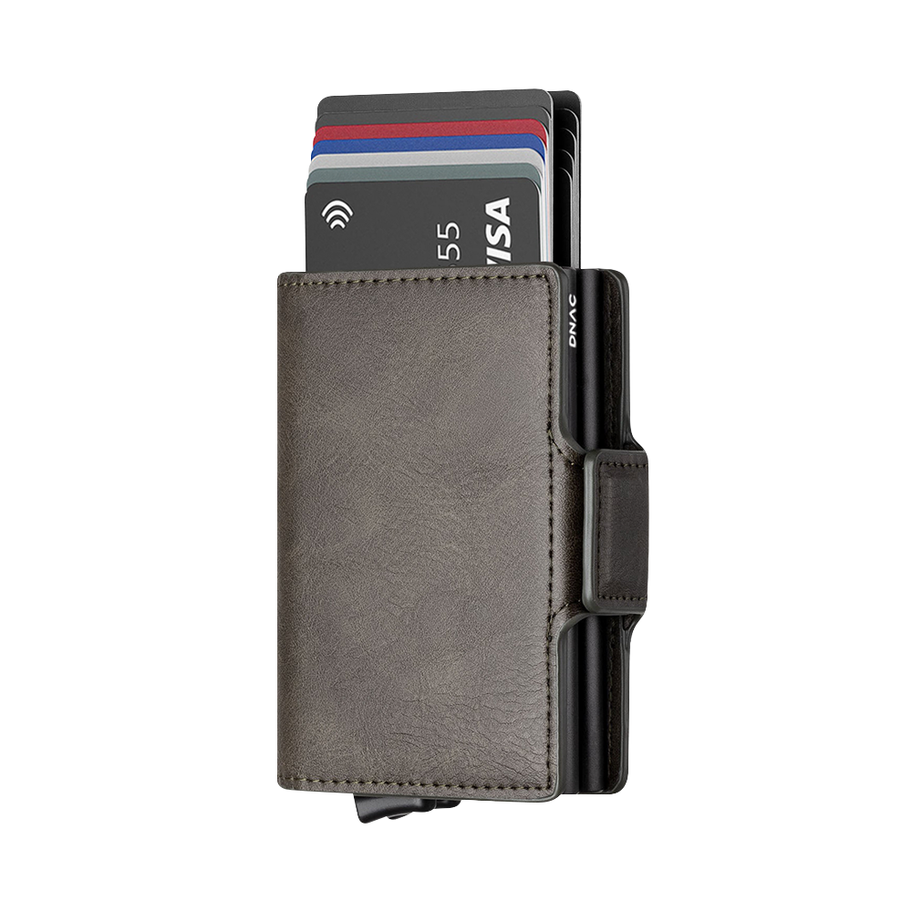 DNAC Twin Wallet Card Holder RFID Dompet Kartu Minimalis - Dark Olive