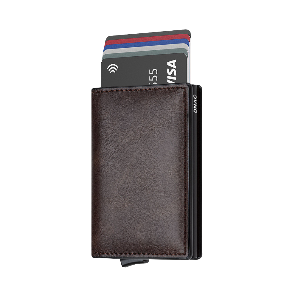 DNAC Slim Wallet Card Holder RFID Dompet Kartu Minimalis - Espresso