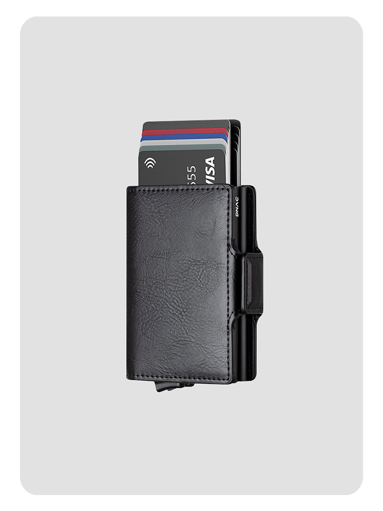 DNAC Twin Wallet Card Holder RFID Dompet Kartu Minimalis - Black